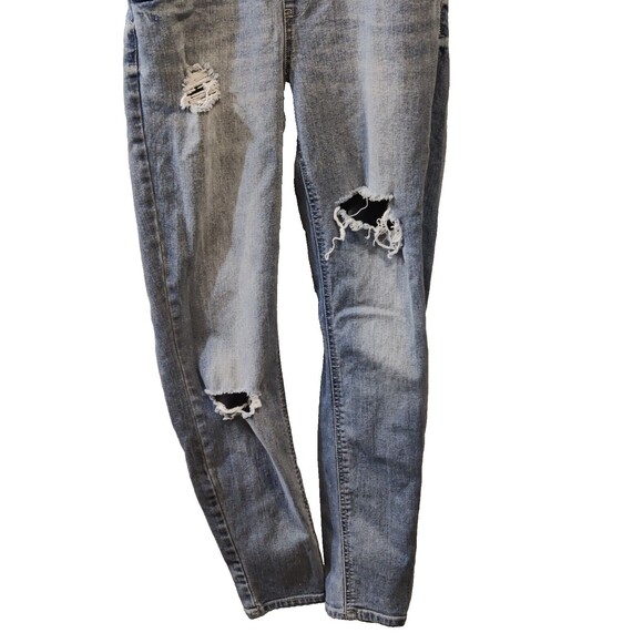 Blue Spice Distressed denim overalls Size 7 - Picture 3 of 16